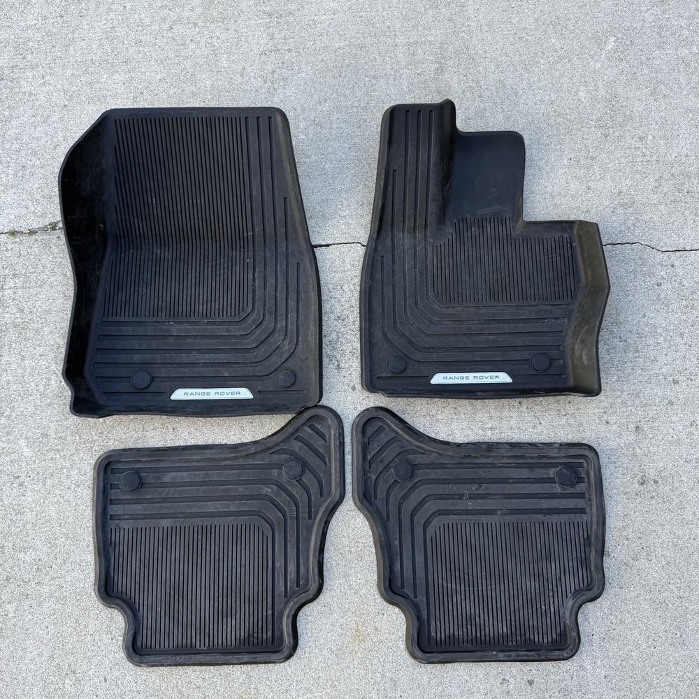 OEM 2022-25 Range Rover L460 Sport L461 All Weather Rubber Floor Mats Set Black